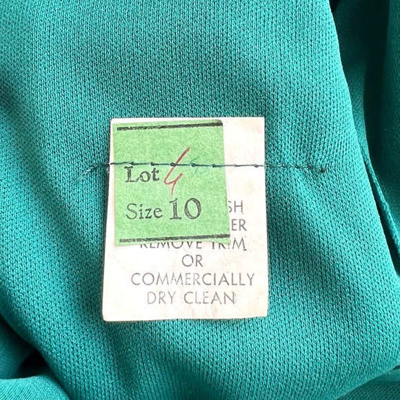 Vintage Mid Century Teal Chiffon Cape Pleated Formal Goddess Maxi Dress Gown - Picture 12 of 13